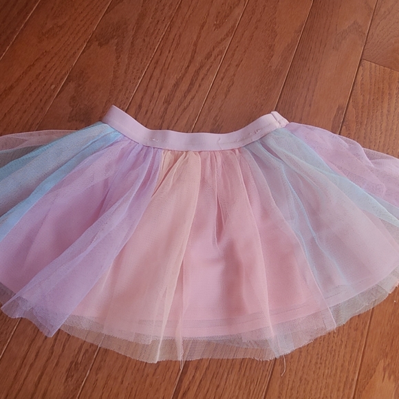 girls rainbow tulle skirt